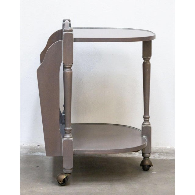 Wooden Trolley with Magazine Rack For Sale - Image 13 of 17