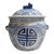 Vintage Chinese Porcelain "Double Happiness" Ginger Jar With Foo Dog Finial Lid For Sale