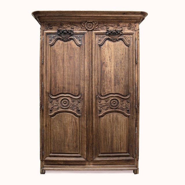 Antique French Marriage Armoire For Sale - Image 13 of 13