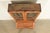 Antique English Art Deco Carved Oak Drop Front Secretary Desk With Leaded Glass Bookcase Hutch For Sale - Image 14 of 17