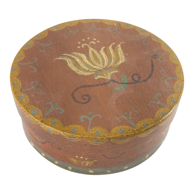 Vintage Scandinavian Pennsylvania Dutch Style Box For Sale