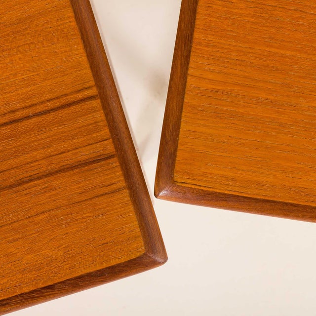 Mid-Century Danish Teak Nightstands, 1950s, Set of 2 For Sale - Image 9 of 14