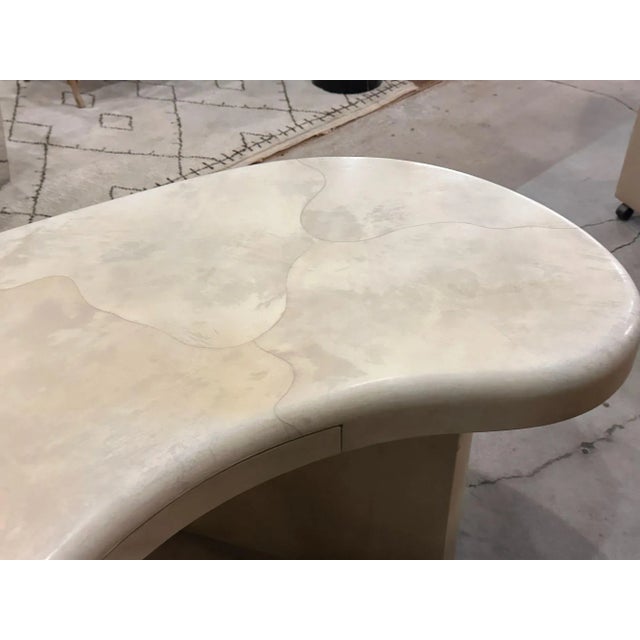 1980s Karl Springer Goatskin Freeform Desk, 1988 For Sale - Image 5 of 12
