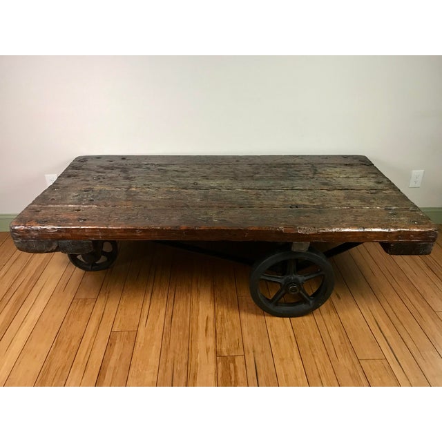 Antique Industrial Cart Coffee Table Chairish