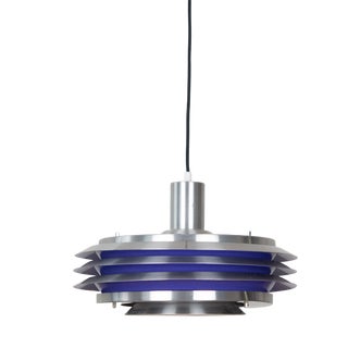 Vintage Swedish Pendant Lamp by Carl Thore for Granhaga Metallindustri, 1960s For Sale