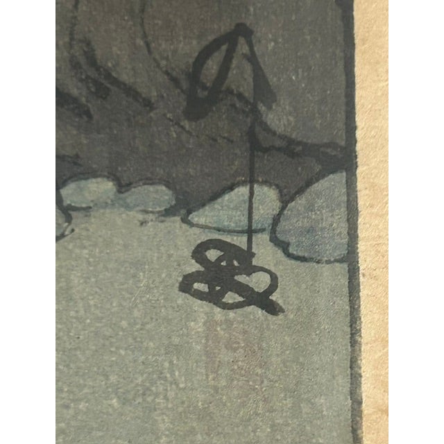 1930s Hiroshi Yoshida Signed Japanese Woodblock Print Misty Day in Nikko, With Seal For Sale - Image 10 of 10
