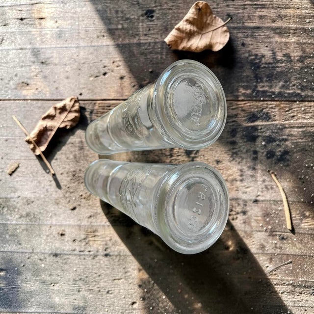 Mid-20th Century Embossed Cherry Glass Jars from Kastrup Glassworks, Denmark, Set of 2 For Sale - Image 8 of 9