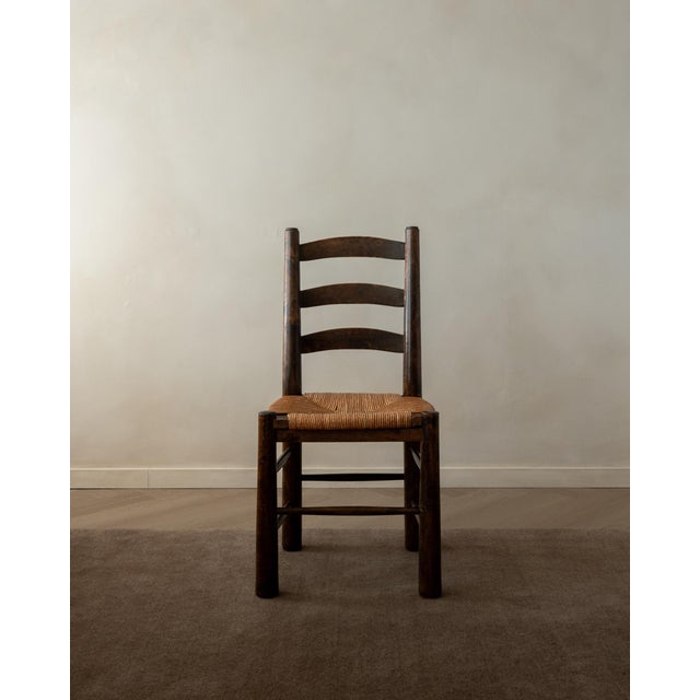 Beige Vintage French Brutalist Dining Chairs by Georges Robert, 1950s, Set of 6 For Sale - Image 8 of 18