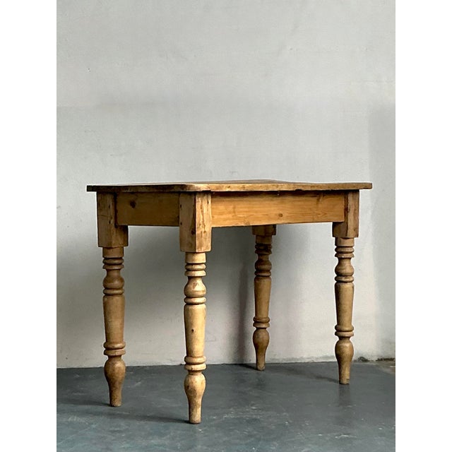 Farmhouse Vintage Boho Rustic Barn Wood Table For Sale - Image 3 of 7