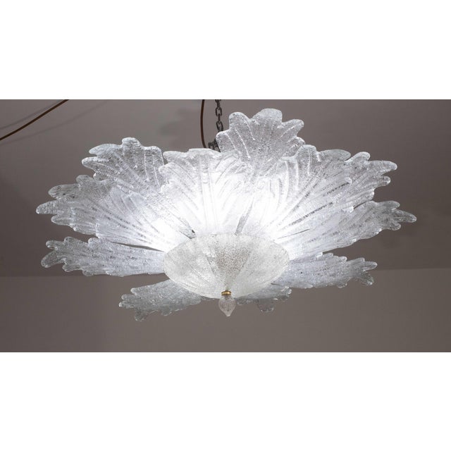 Ravello Large Size Vintage Murano Trasparent Glass Ceiling Light For Sale - Image 11 of 11