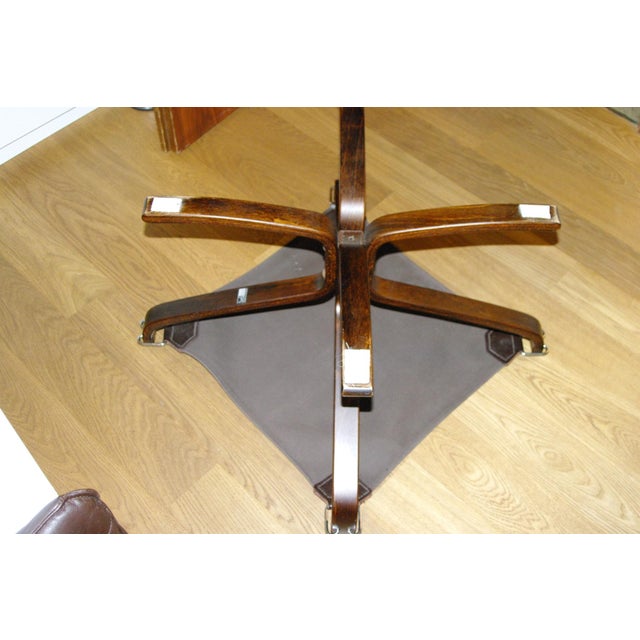 Brown Set of Norwegian Falcon Armchair and Ottoman by Sigurd Ressel for Vatne Mobler, 1970s For Sale - Image 8 of 18