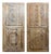 Hand-Carved Double-Sided Solid Wood Doors With Octagon Rosette Motif | Antique Architectural For Sale
