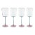 Sachi Pink & Blue Red Wine Glasses, Set of 4 For Sale