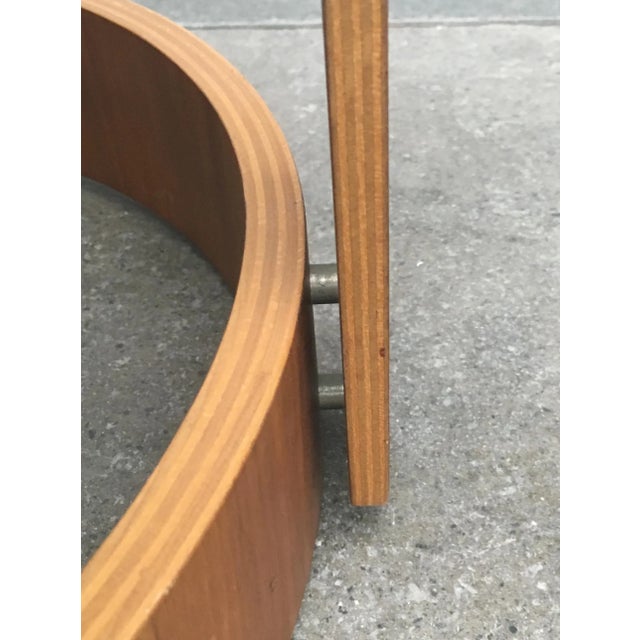 Brown Mid-Century Swiss Space Age Plastic & Plywood Floor Lamp from Temde, 1960s For Sale - Image 8 of 18