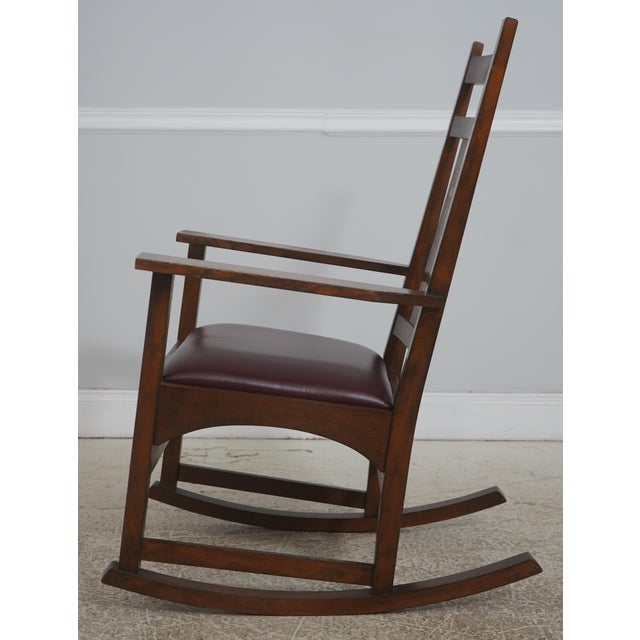 Mission Stickley Harvey Ellis Design Mission Oak Rocker For Sale - Image 3 of 18