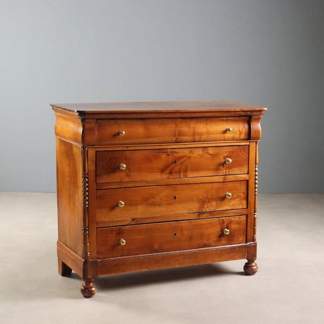 19th Century Louis Philippe Walnut Chest of Drawers, Italy For Sale - Image 12 of 12