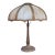 Antique Slag Glass Table Lamp For Sale