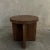 Brown Custom Made Reclaimed Elm Wood Side Table With X Base For Sale - Image 8 of 12
