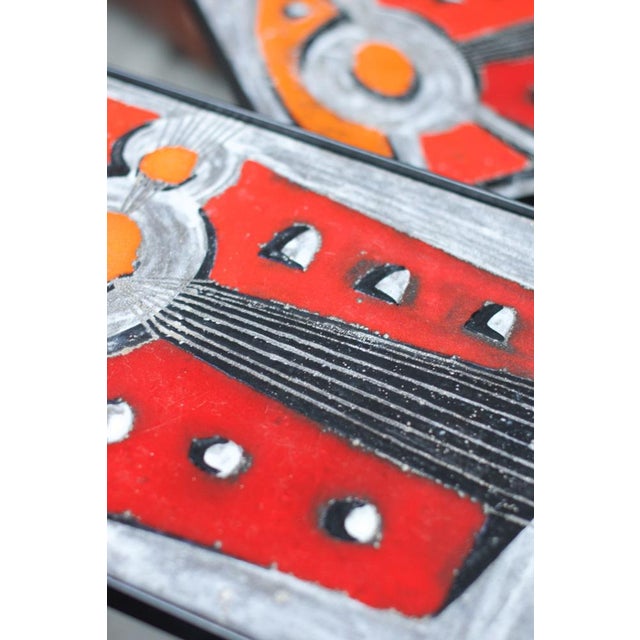 Vintage Low Ceramic Tables from Brothers Jean & Robert Cloutier, 1950s, Set of 2 For Sale - Image 4 of 18