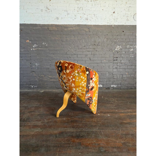 Sculptural Squiggle Leg Chair in Jack Lenor Larsen For Sale In Raleigh - Image 6 of 11