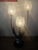 Vintage Modern Chrome Ball Base and Smoked Lucite Tall 3 Arm Lamp With Crystal Light Shades For Sale - Image 12 of 12