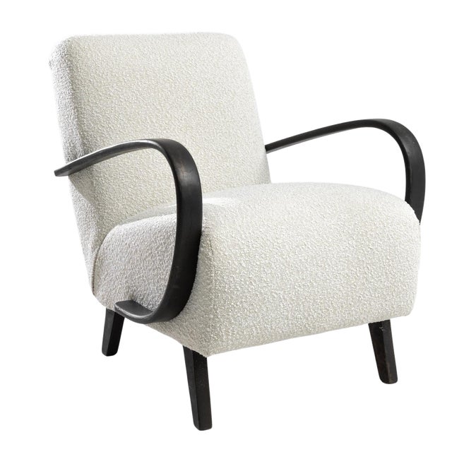1950s Czech Wooden Armchair by J. Halabala For Sale