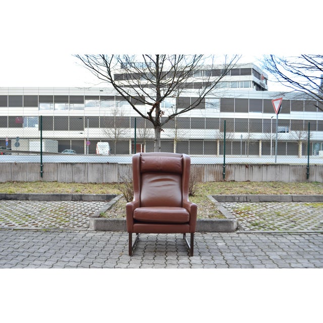 1960s Leather Lounge Highback Chair by Rudolf Glatzel for Kill International, 1960s For Sale - Image 5 of 18