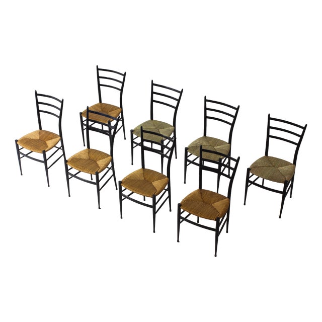 Spinetto Chairs from Chiavari, 1960s, Set of 8 For Sale