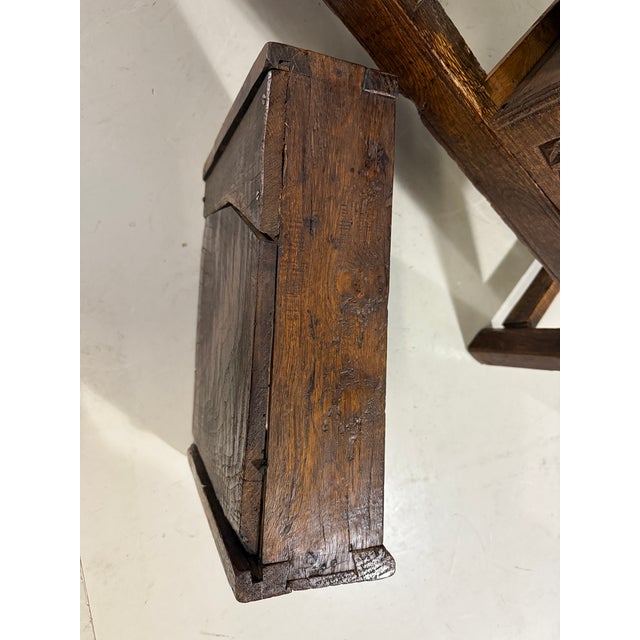 Wood Spanish Brutalist Coffee Table Wall Table For Sale - Image 7 of 18