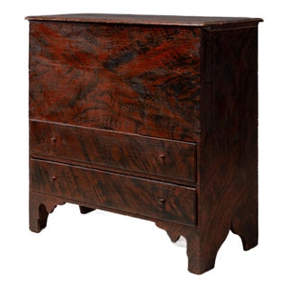 Antique New England Grain Painted Blanket Chest For Sale