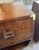 1970s 1970s Henredon Campaign Style Solid Wood Nightstands (Pair) – Vintage Brass Trim End Tables For Sale - Image 5 of 9
