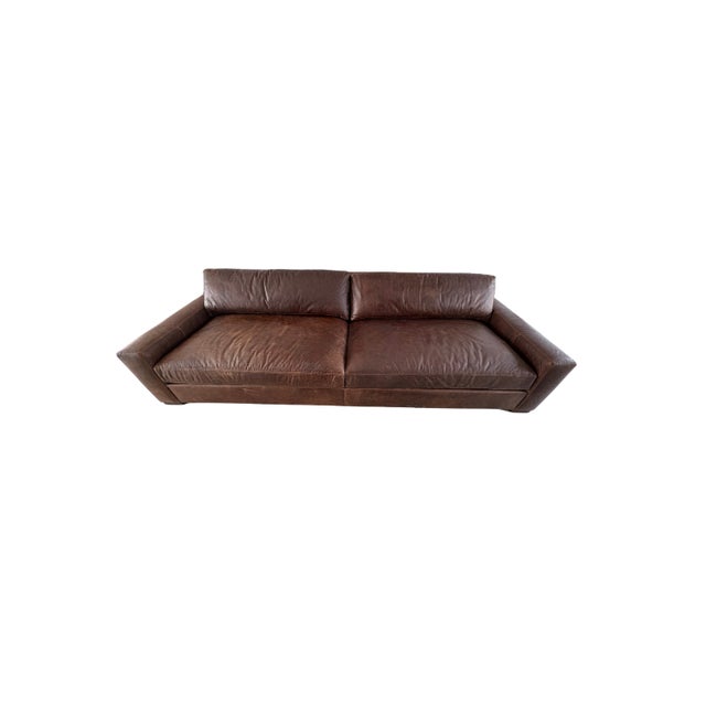 Rh Maxwell Leather Sofa — 10' Luxe Depth For Sale - Image 18 of 18