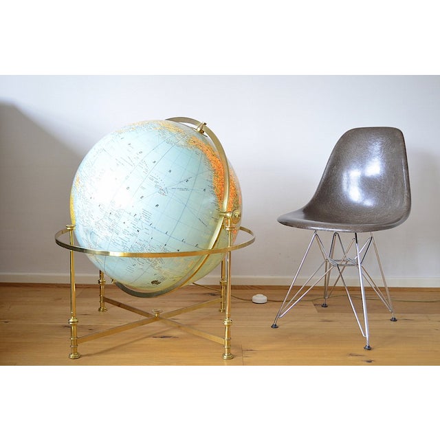 Metal Globe in Brass Frame from JRO Verlag, 1960s For Sale - Image 7 of 18