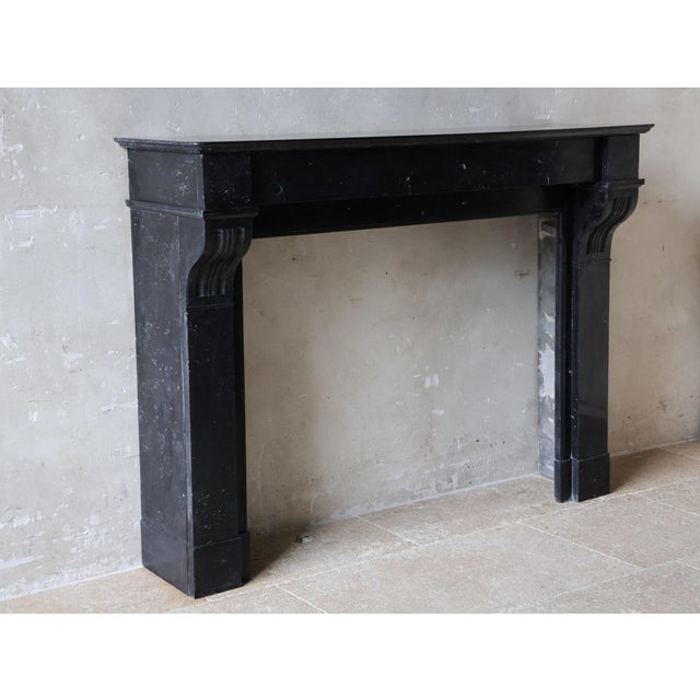 Antique Dutch Black Marble Mantel Piece, 1890s For Sale - Image 3 of 14