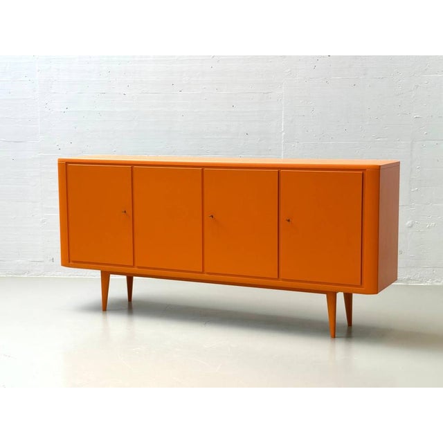 Vintage Sideboard in Bright Orange, 1960s For Sale - Image 15 of 15