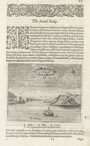 Dardanelles & Hellespont View by George Sandys, 1621