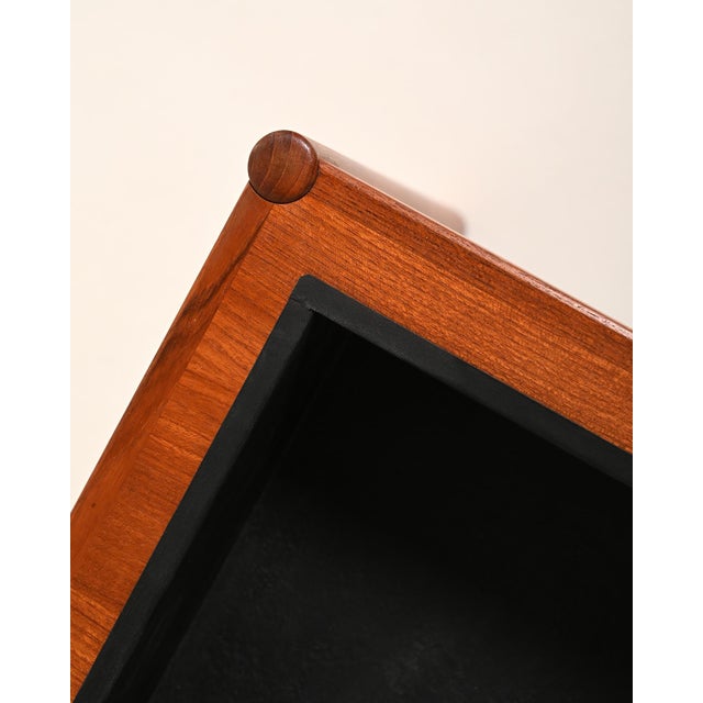 1960s Scandinavian Teak Bench with Plant Holder, 1960s For Sale - Image 5 of 7