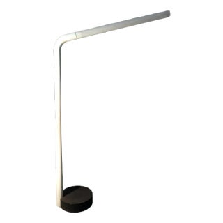 Iron and Acrylic Glass Tube and Neon Inner Cast Floor Lamp, 1970s For Sale