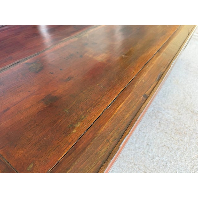 Brown Antique Low Profile Chinese Coffee Table For Sale - Image 8 of 9