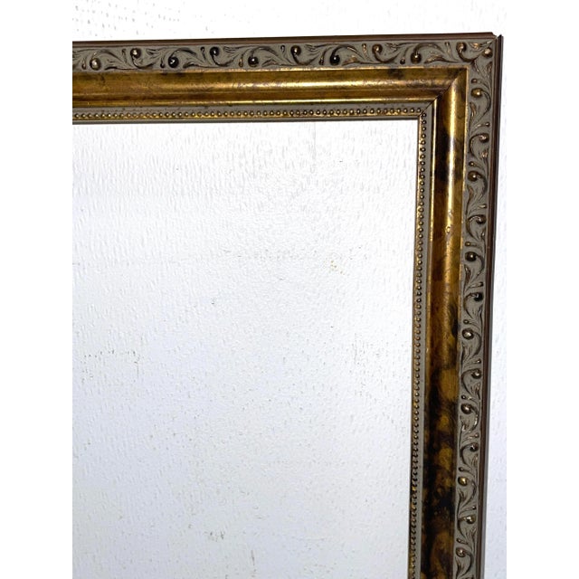 Bronze Art Deco Carved Wood Picture Frame For Sale - Image 4 of 8