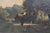 Brown 19th Century French School – Large Oil on Canvas - Animated Landscape With Cottage For Sale - Image 8 of 11