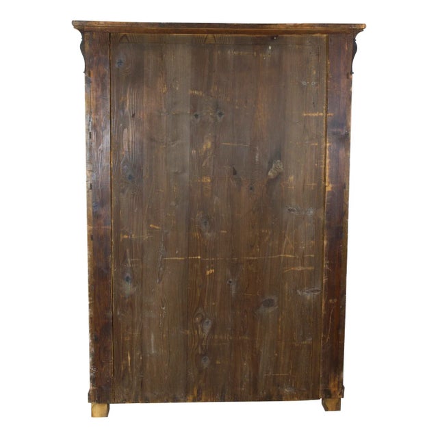 19th Century Biedermeier Walnut Chiffonier or High Chest of Drawers For Sale - Image 10 of 12