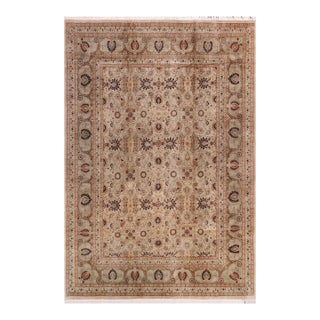 Boho Chic Pak-Persian Beige/Gold Wool Rug - 9'10'' X 13'10'' For Sale