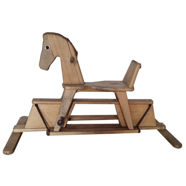 Brown Rocking Horse, 1970s For Sale