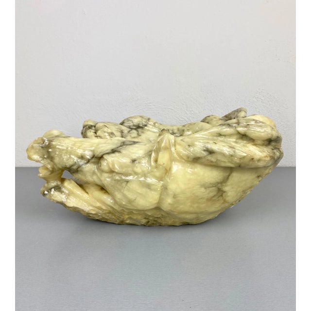 Stone Hand Carved Alabaster Horse Centrepiece Sculpture, Italy, 1970s For Sale - Image 7 of 14