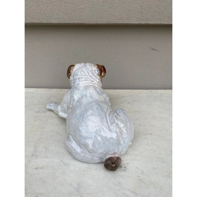 1900 - 1909 Terracotta Majolica Bulldog Bavent Filmont, Circa 1900 For Sale - Image 5 of 8