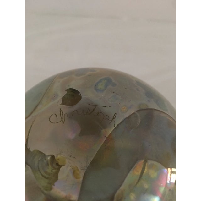 1970’s Christopher Ries Art Glass Vase For Sale - Image 9 of 10