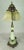 Early 20th Century Uranium Jadeite Table Lamp Alabaster Shades For Sale - Image 12 of 18