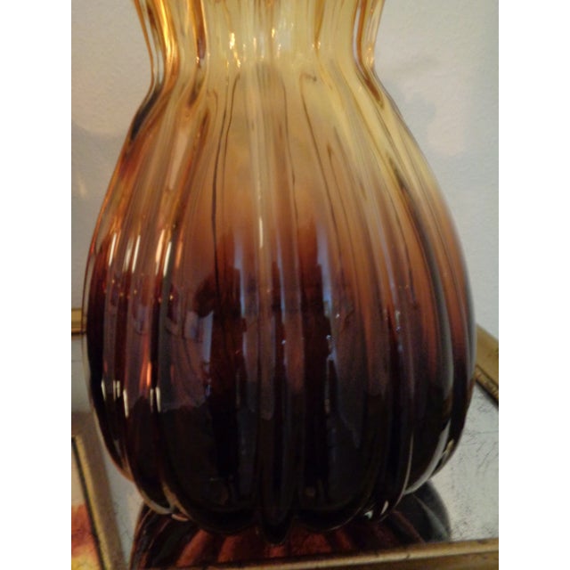 1960s Pair of Mid-Century Glass Vases For Sale - Image 5 of 6