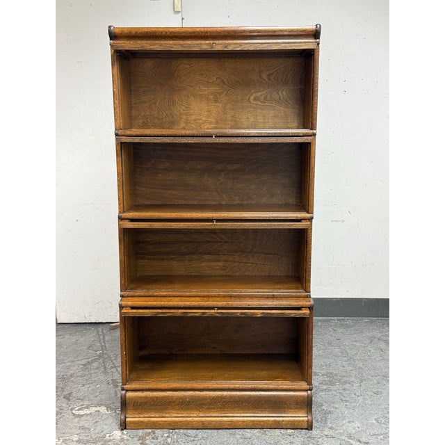 Globe Wernicke Globe-Wernicke Four Stack Barrister Bookcase, Circa 1930's For Sale - Image 4 of 12